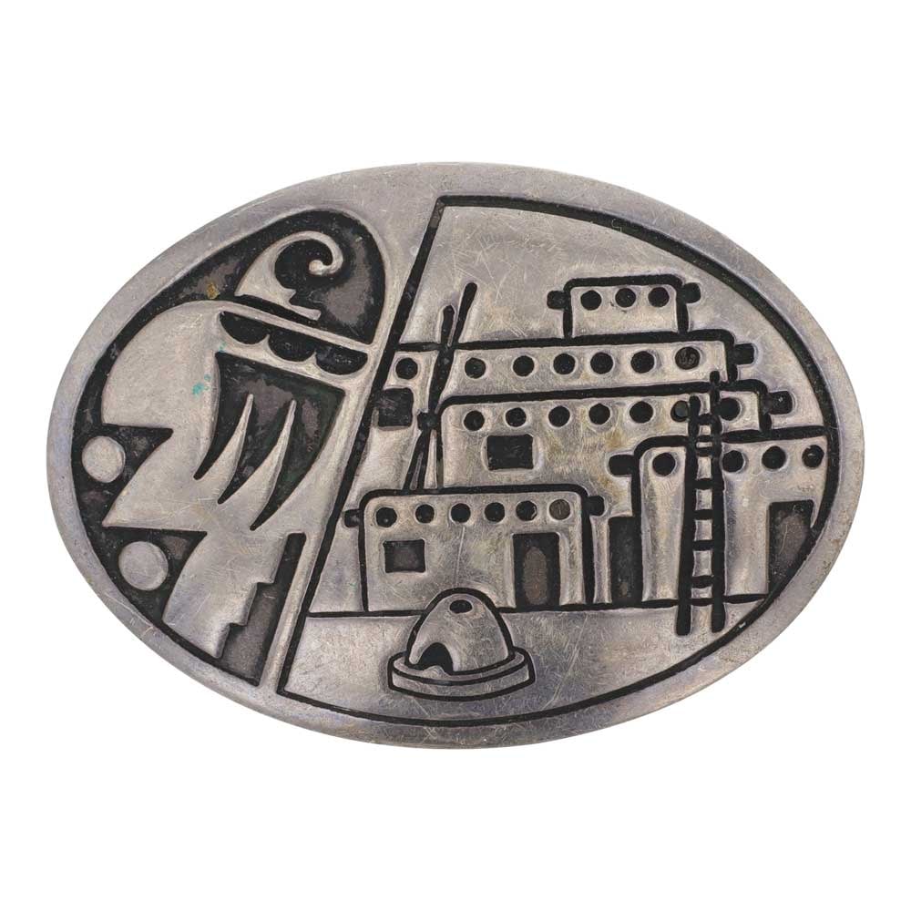 Navajo Story Teller Plain Silver Pin: Sterling Silver | | Navajo Story Teller Plain Silver Pin | Navajo Native American Southwest Indian Jewelry | Good (no breaks or damages) | Approximate Weight: 11Grams | Pin: 1.75" x 1.25" |