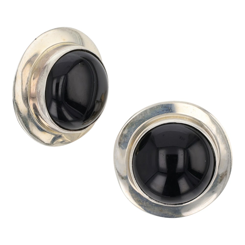 Navajo Black Onyx Earrings (1 of 2)