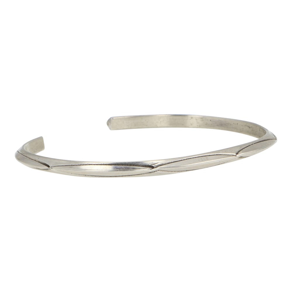 Navajo Plain Silver Cuff Bracelet - 2