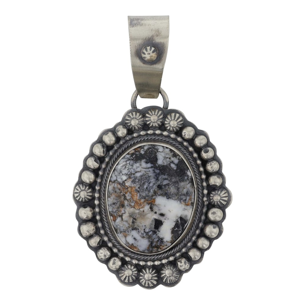 Aaron Robertson Navajo White Buffalo Pendant (1 of 2)