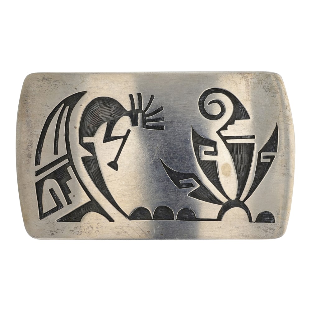 Vintage Hopi Plain Silver Belt Buckle: Sterling Silver | | Vintage Hopi Plain Silver Belt Buckle | Hopi Native American Southwest Indian Jewelry | Good (no breaks or damages) | Approximate Weight: 45Grams | Buckle: 2.75" x 1.75" |
