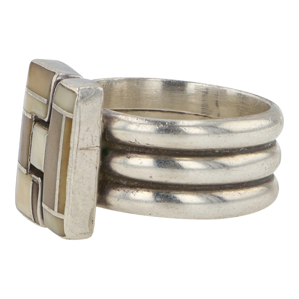 Navajo Shell Inlay Ring - 2