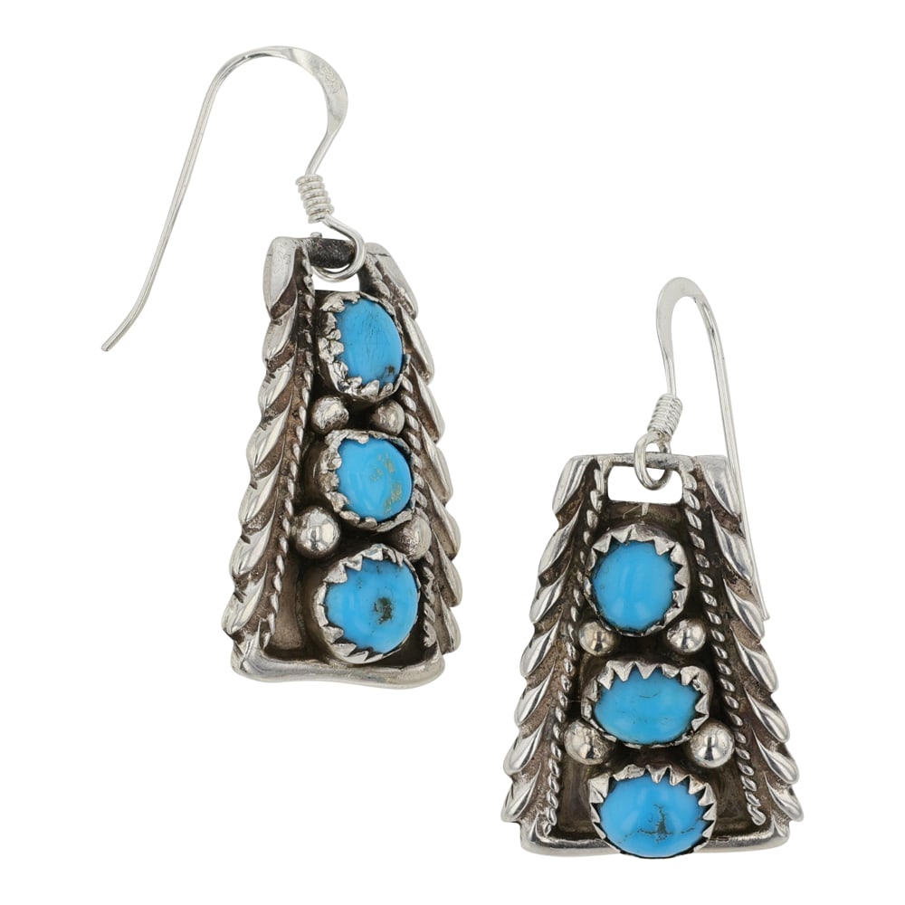Navajo Kingman Turquoise Earrings (1 of 2)