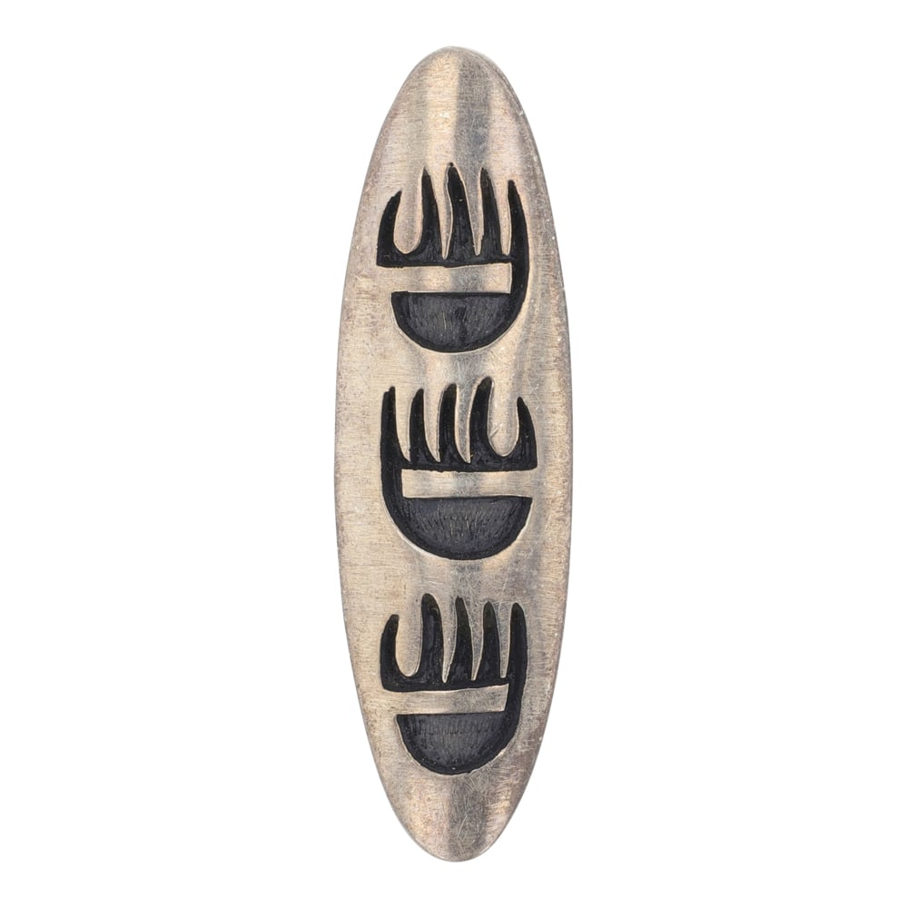 Sharold Nutumya Hopi Plain Silver Pendant: Sterling Silver | | Sharold Nutumya Hopi Plain Silver Pendant | Hopi Native American Southwest Indian Jewelry | Good (no breaks or damages) | Approximate Weight: 5 Grams | Pendant: 1.75" x .5" |