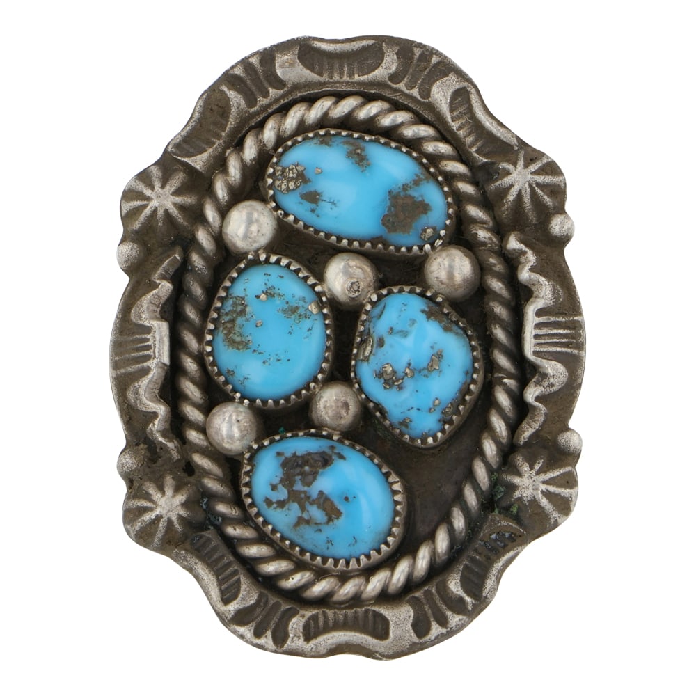Vintage Navajo Ithaca Peak Turquoise Ring (1 of 3)
