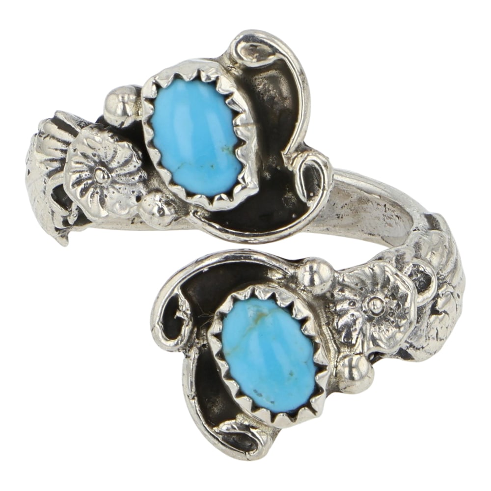 Navajo Kingman Turquoise Adjustable Ring (1 of 2)