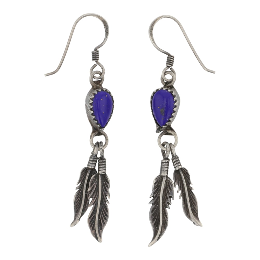 Vintage Navajo Lapis Earrings (1 of 2)