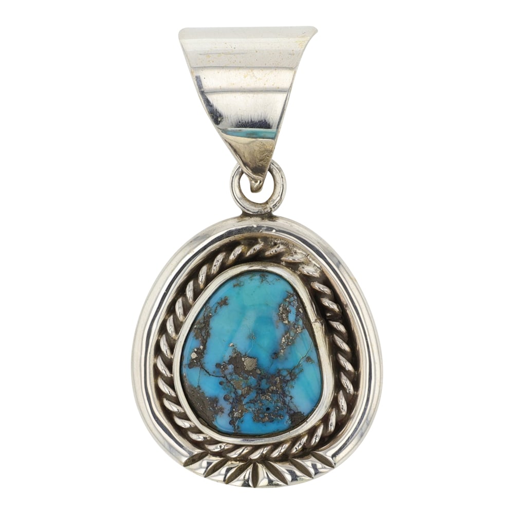 Navajo Ithaca Peak Turquoise Pendant (1 of 2)