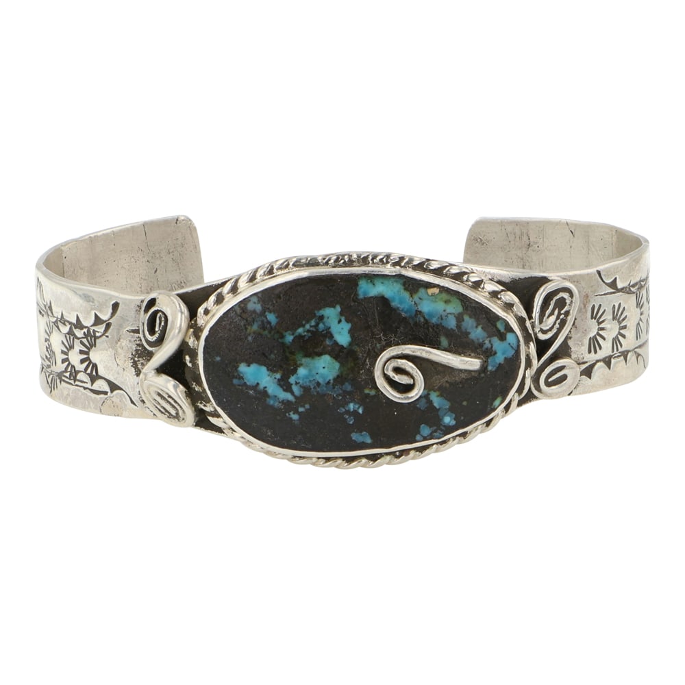 Victor Hicks Navajo Nevada Turquoise Cuff Bracelet (1 of 3)
