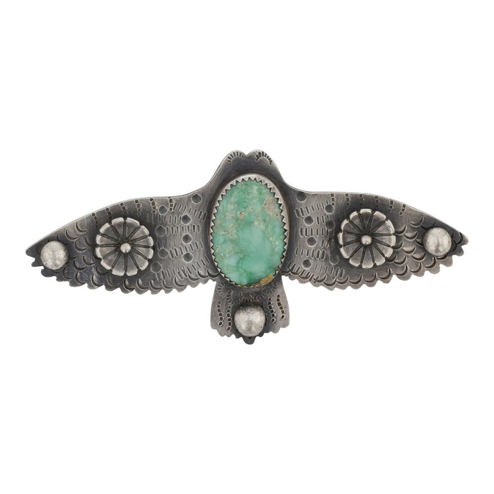 Anglo Southwestern Studio Jeweler Nevada Turquoise Pendant: Sterling Silver | Genuine Nevada Turquoise | Anglo Southwestern Studio Jeweler Nevada Turquoise Pendant | American Southwest Shop Jewelry | Good (no breaks or damages) | Approximate Weight: 22 Grams |