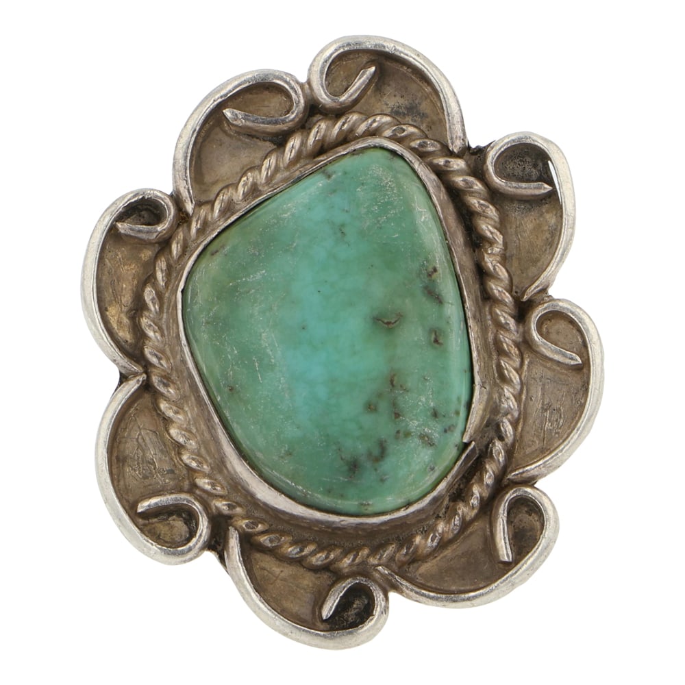 Vintage Navajo Nevada Turquoise Ring: Sterling Silver | Genuine Nevada Turquoise | Vintage Navajo Nevada Turquoise Ring | Navajo Native American Southwest Indian Jewelry | Good (no breaks or damages) | Approximate Weight: 8 Grams | Ring: 