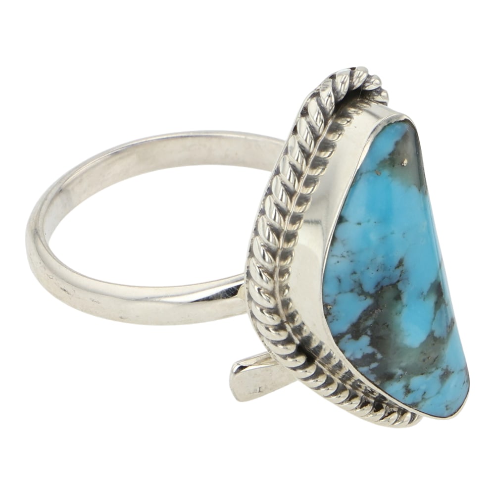 Navajo Campitos Turquoise Adjustable Ring - 2