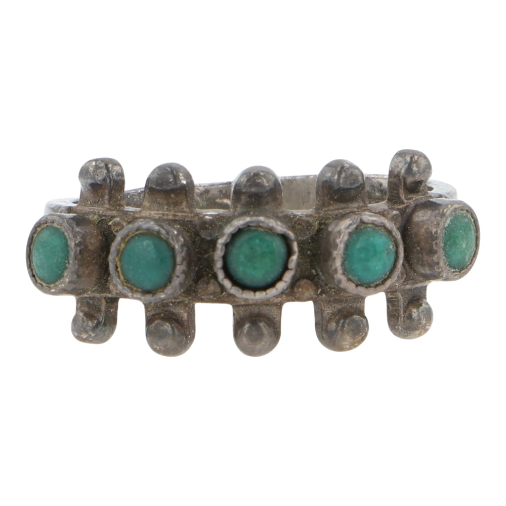 Vintage Navajo Turquoise Row Ring (1 of 3)