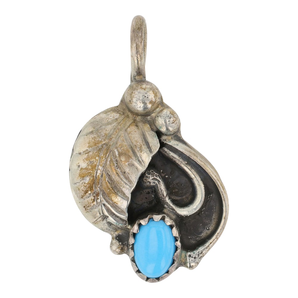 Navajo Sleeping Beauty Turquoise Small Pendant (1 of 2)
