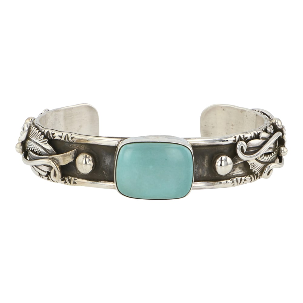 Thomas Francisco Navajo Campitos Turquoise Cuff Bracelet (1 of 3)