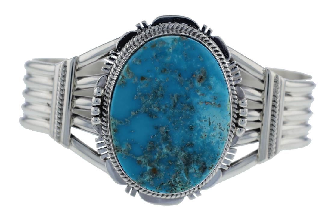 Sterling Silver  Turquoise Bracelet Navajo Native (1 of 1)