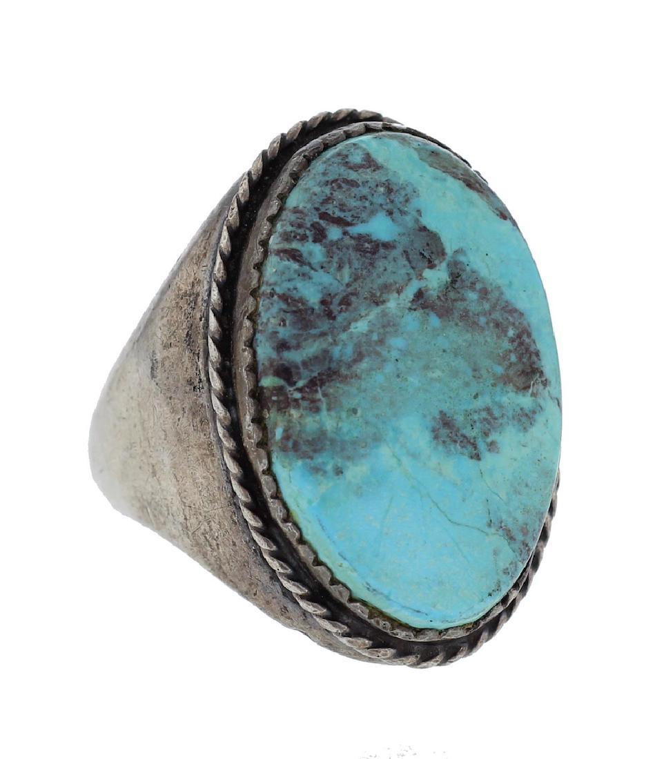 Sterling Silver  Turquoise Ring Navajo Native American (1 of 1)
