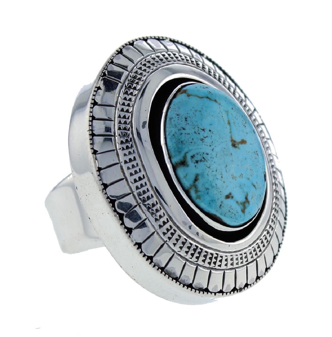 Sterling Silver  Turquoise Ring Navajo Native American (1 of 2)