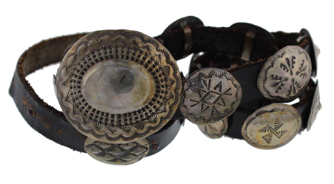 Sterling Silver Antique Hat Band/ Concho Belt Navajo (1 of 1)