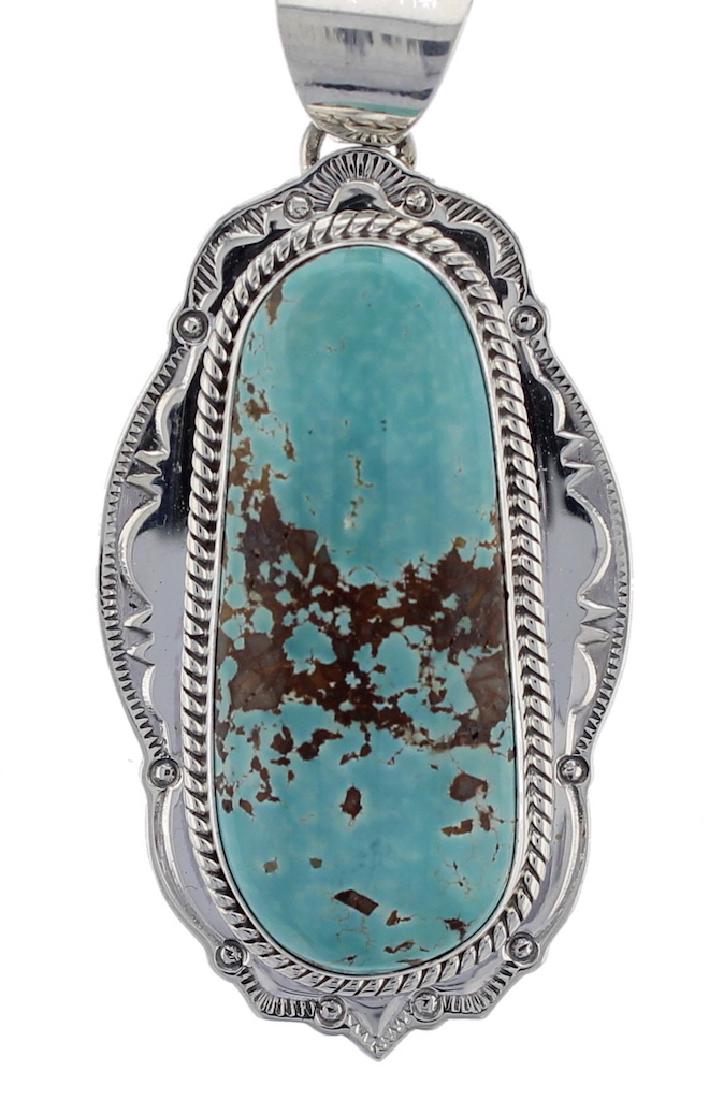 Sterling Silver  Turquoise Pendant Navajo Native (1 of 1)