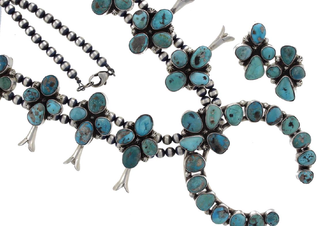 Sterling Silver  Turquoise Masterpiece Squash Blossom (1 of 2)