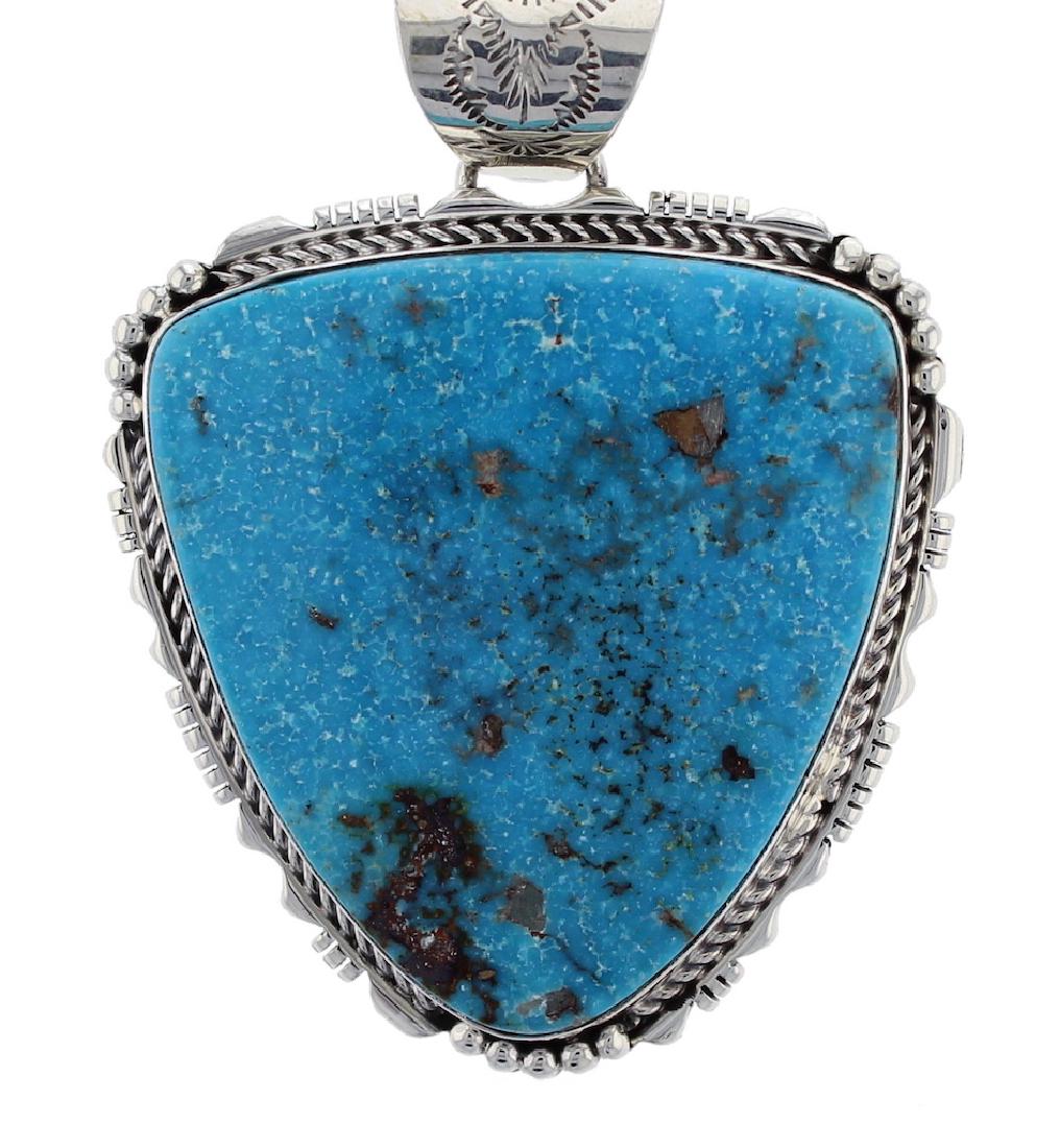 Sterling Silver  Turquoise Pendant Navajo Native (1 of 1)