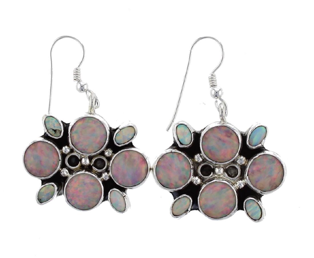 Sterling Silver Opal Earrings Navajo Native American (1 of 1)