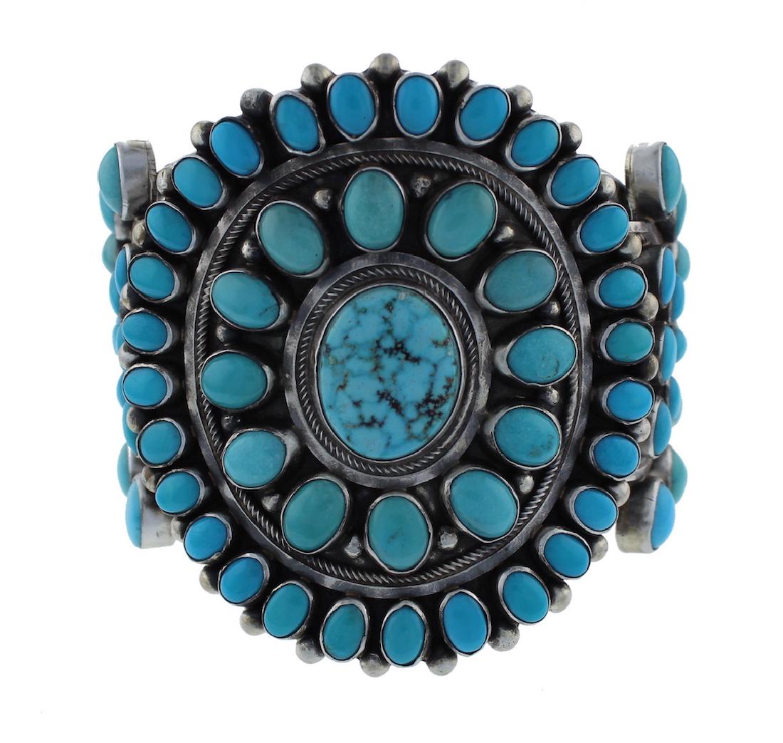 Sterling Silver  Turquoise Bracelet Navajo Native (1 of 3)