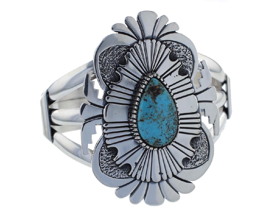 Sterling Silver  Turquoise Bracelet Navajo Native (1 of 3)