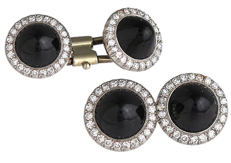 Antique Diamond and Onyx Cufflinks (1 of 2)