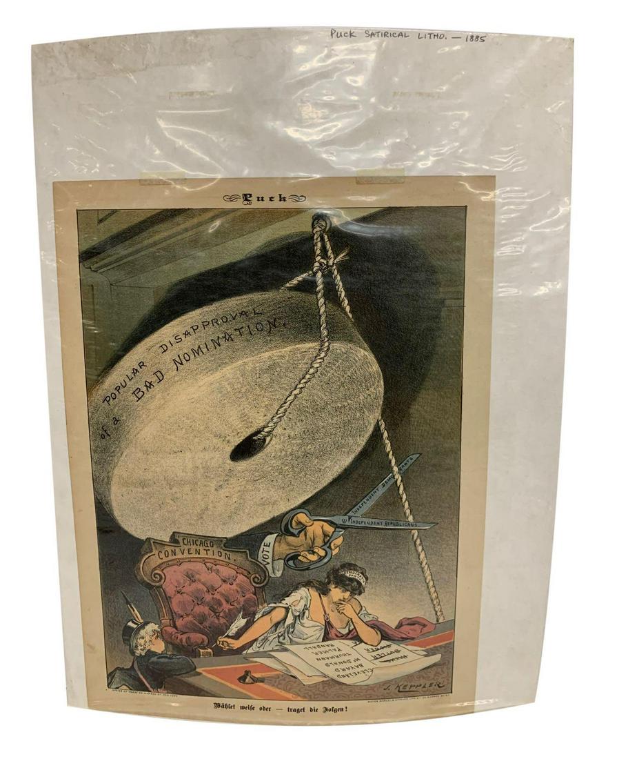 Puck, Signed J. Keppler: Puck, Signed J. Keppler 10Ã¢€Â x 13Ã¢€Â H **Age appropriate condition, as seen in photos