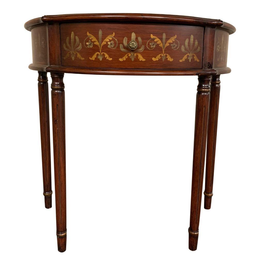Demi lune Console Table, Hand-painted: Demi lune Console Table, Hand-painted 31x16x30"