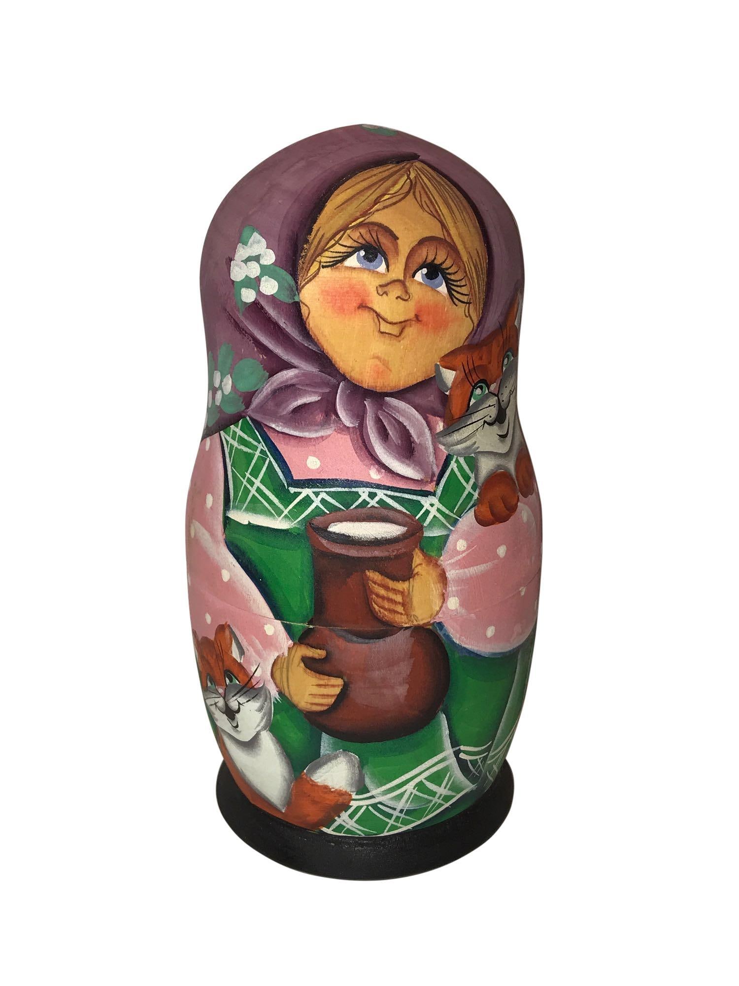 Russian Nesting Doll Set: Russian Nesting Doll Set 3"D x 6.5"H