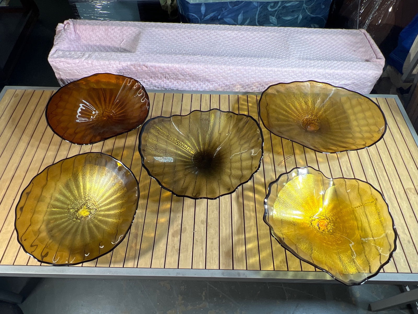 Set of Five Murano Art Glass Sculptures & Holders (1 of 10)