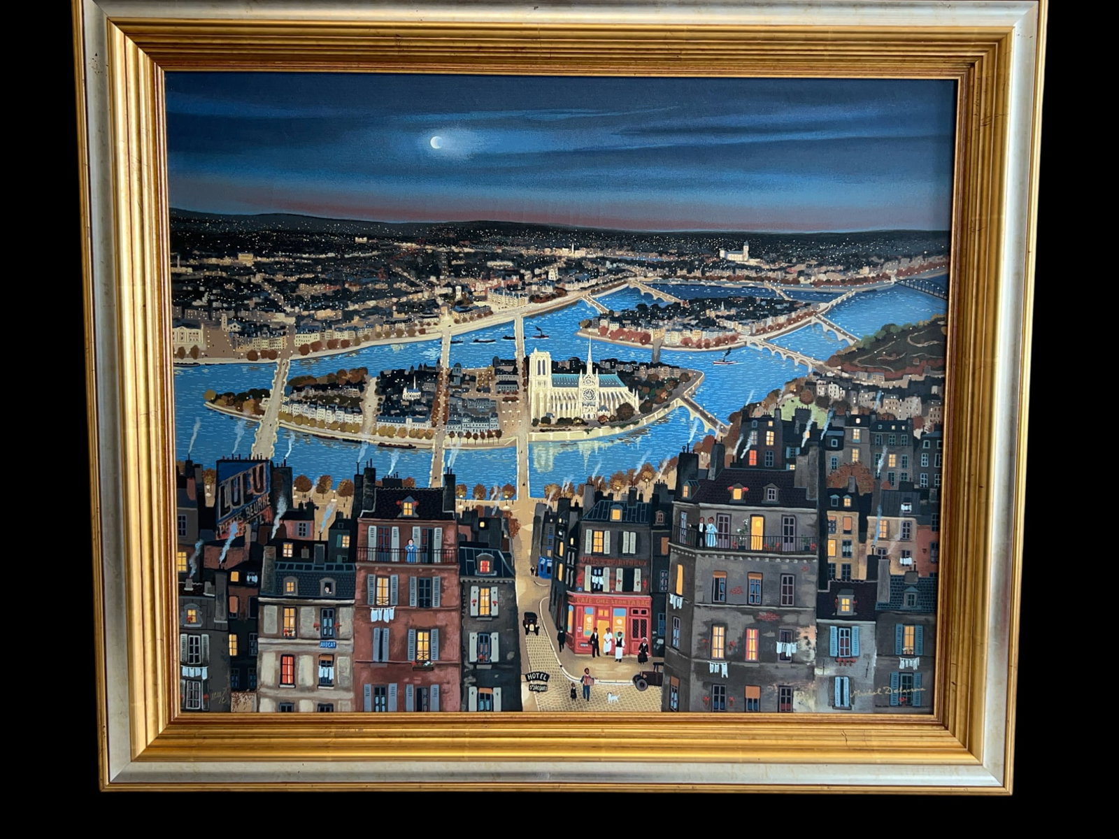 Michel Delacroix Signed Limited Edition Lithograph, In Gilded Frame, 36" x 42" (1 of 6)