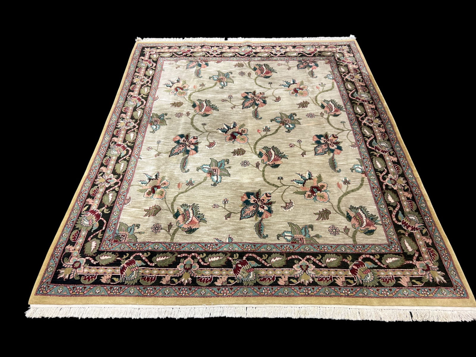Handwoven Wool Traditional Floral Oriental Area Rug, 8â€ x 10â€ (1 of 9)