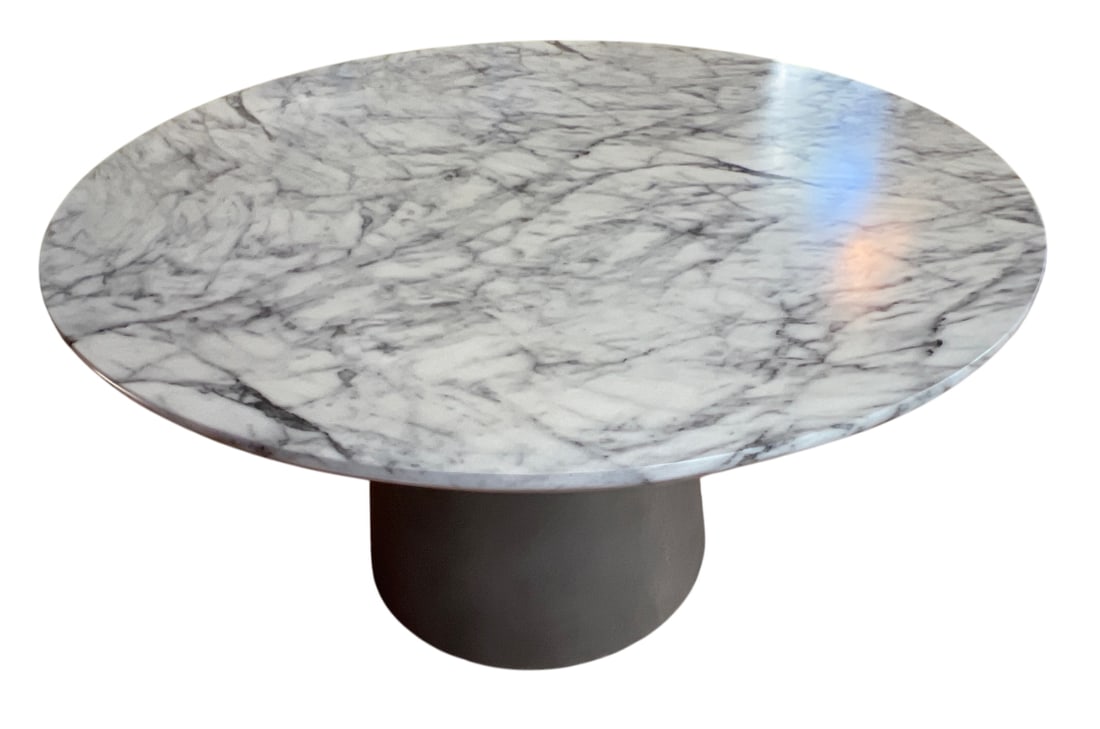 $4,800+ Arhaus Round Marble Dining Table, 54" (1 of 5)