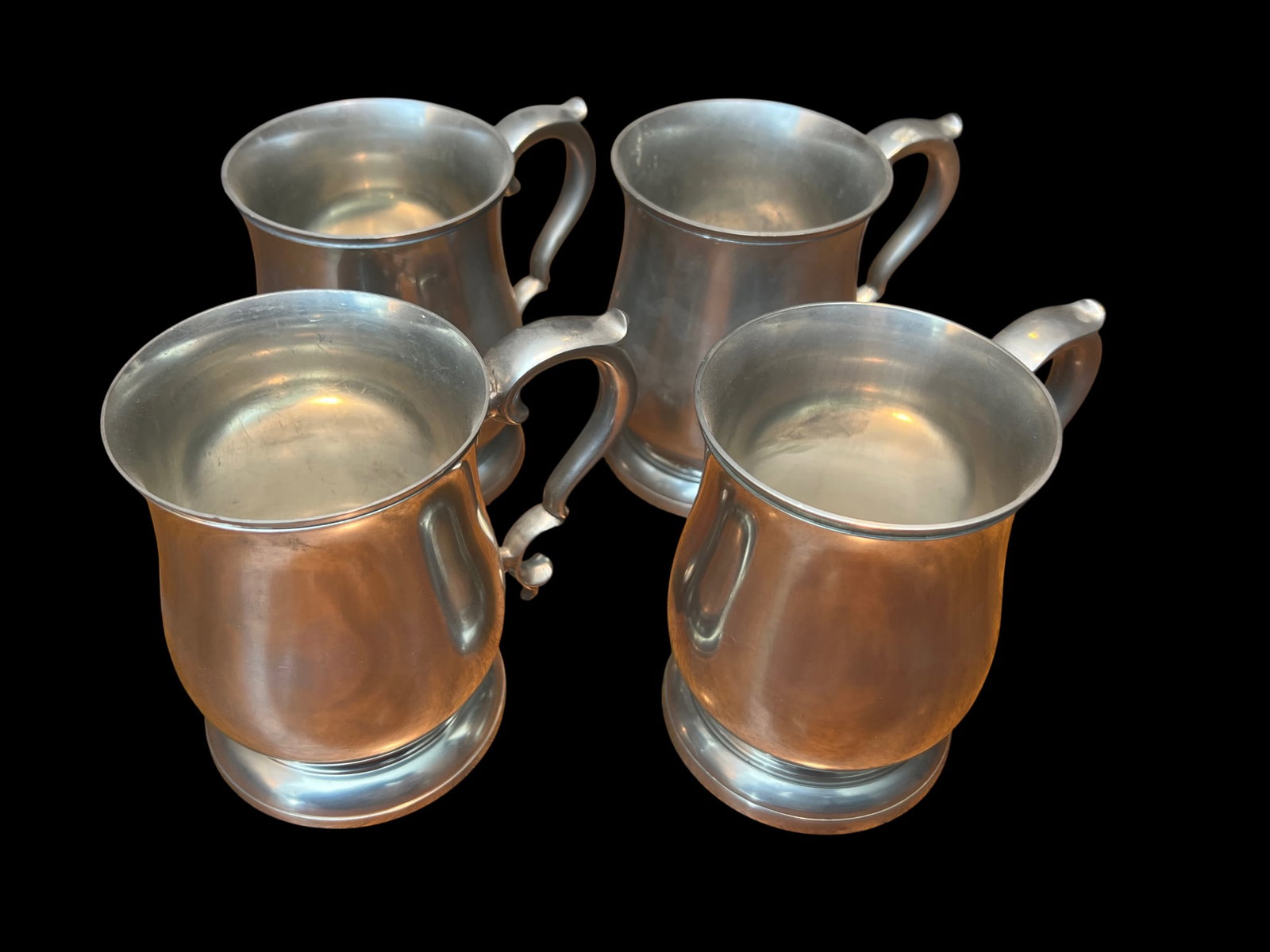 Set of Four Stieff Williamsburg Restoration Pewter Tankards, 5" (1 of 3)