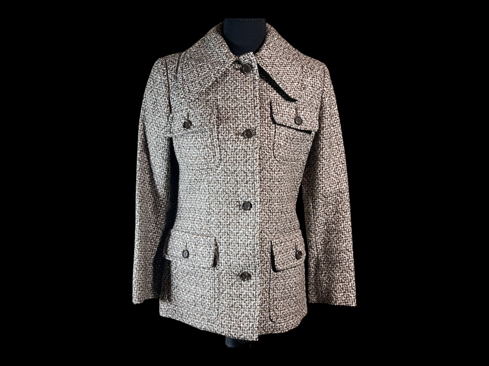 Christian Dior for Saks Fifth Avenue Paris/New York Tweed Safari-Style Jacket (1 of 5)