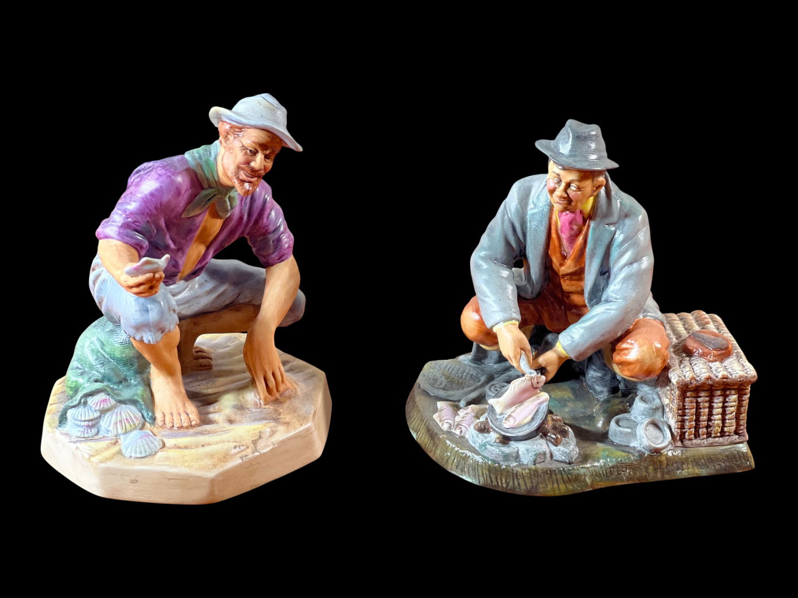 Royal Doulton “Bon Appétit?? and “Beachcomber?? Figurines, (Pair), 7" H (1 of 7)