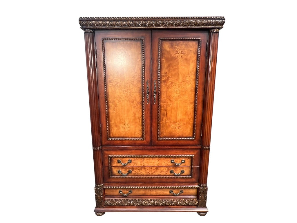 Burl Mahogany Armoire, 75" (1 of 9)