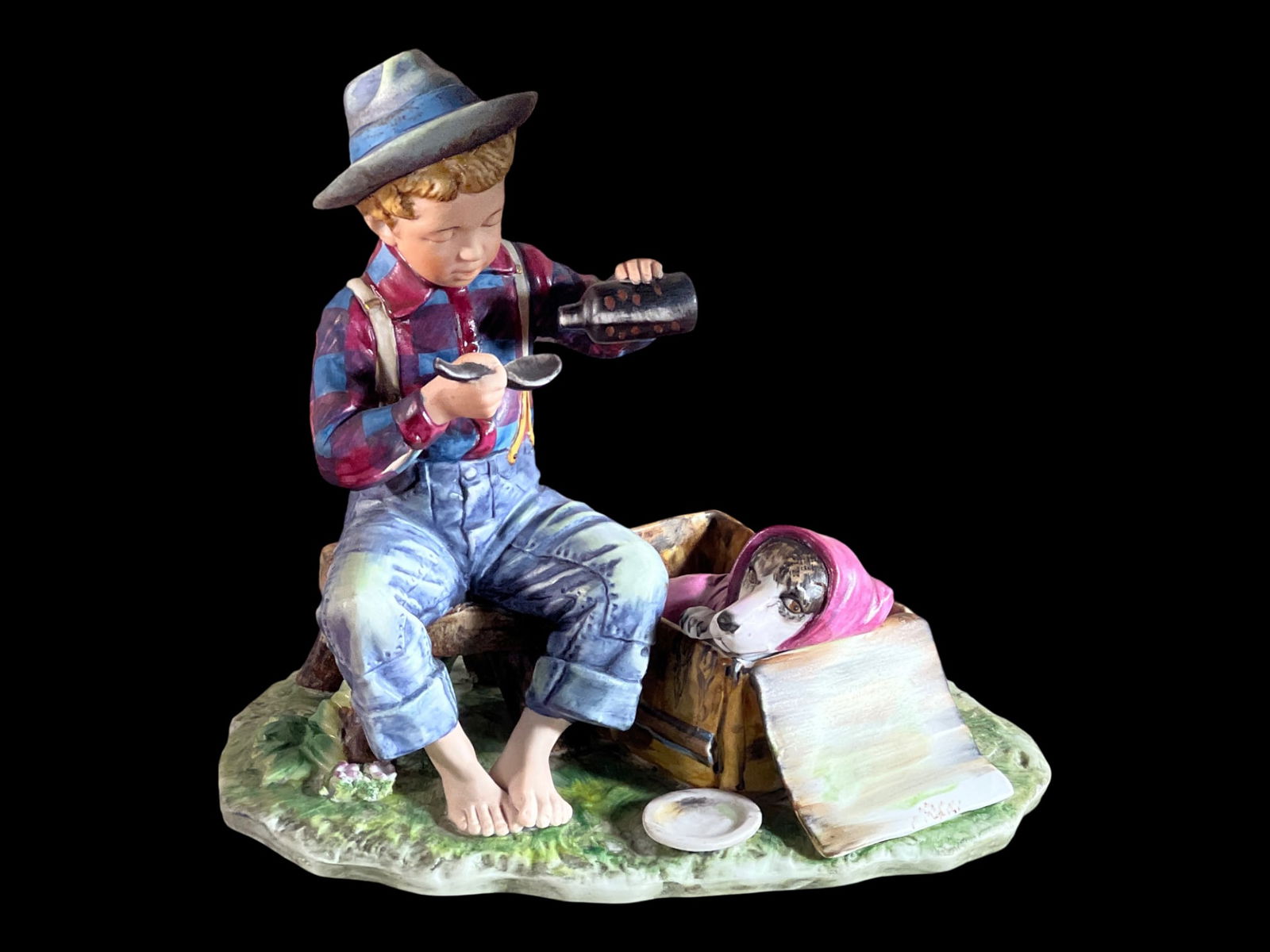 Gorham "Gift World" Norman Rockwell First Edition Porcelain Figurine, Summer "The Mysterious Malady" (1 of 7)