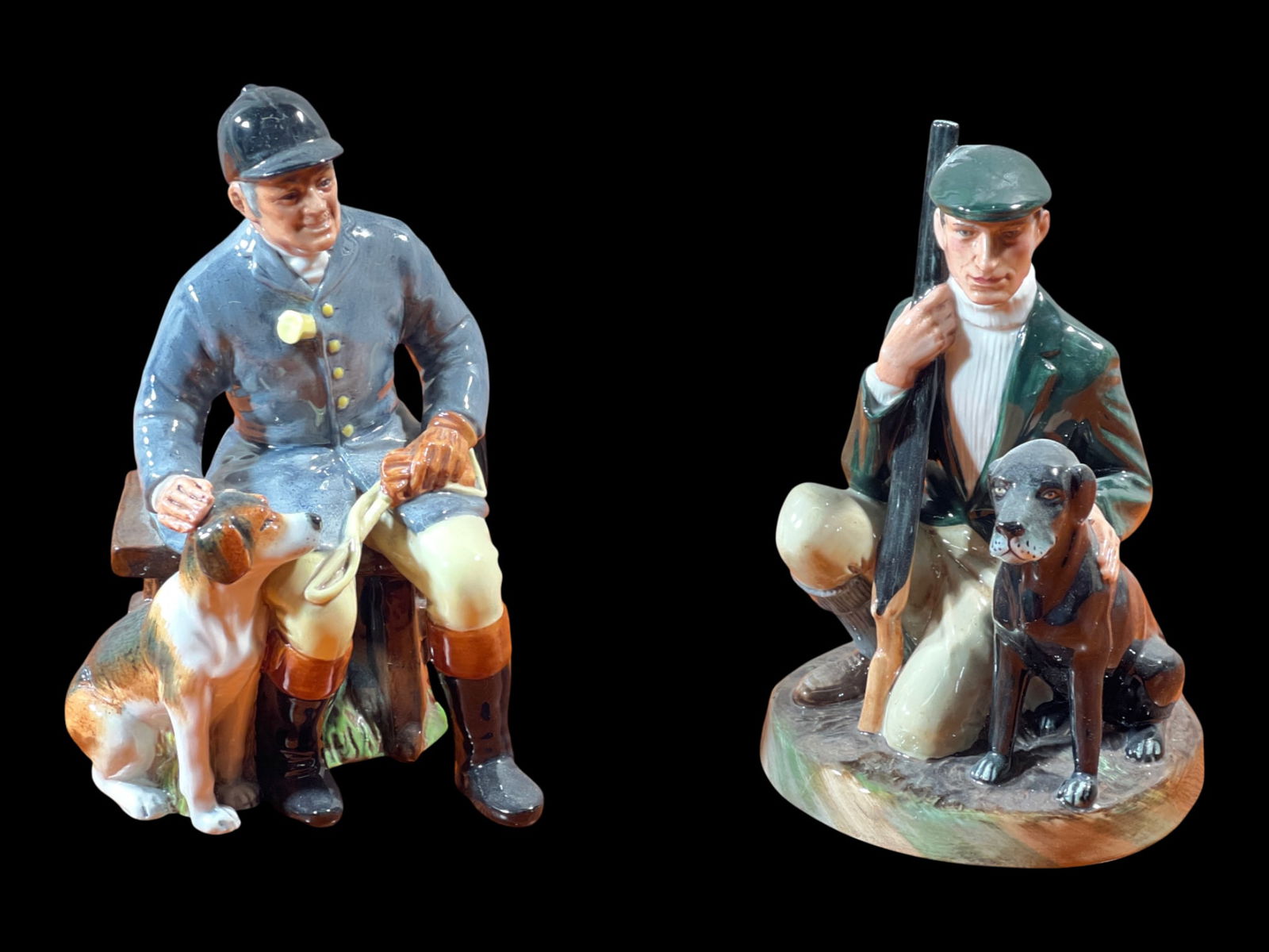 Pair of Royal Doulton Bone China Sporting Figures: "The Huntsman" and "The Gamekeeper", 7" H (1 of 7)