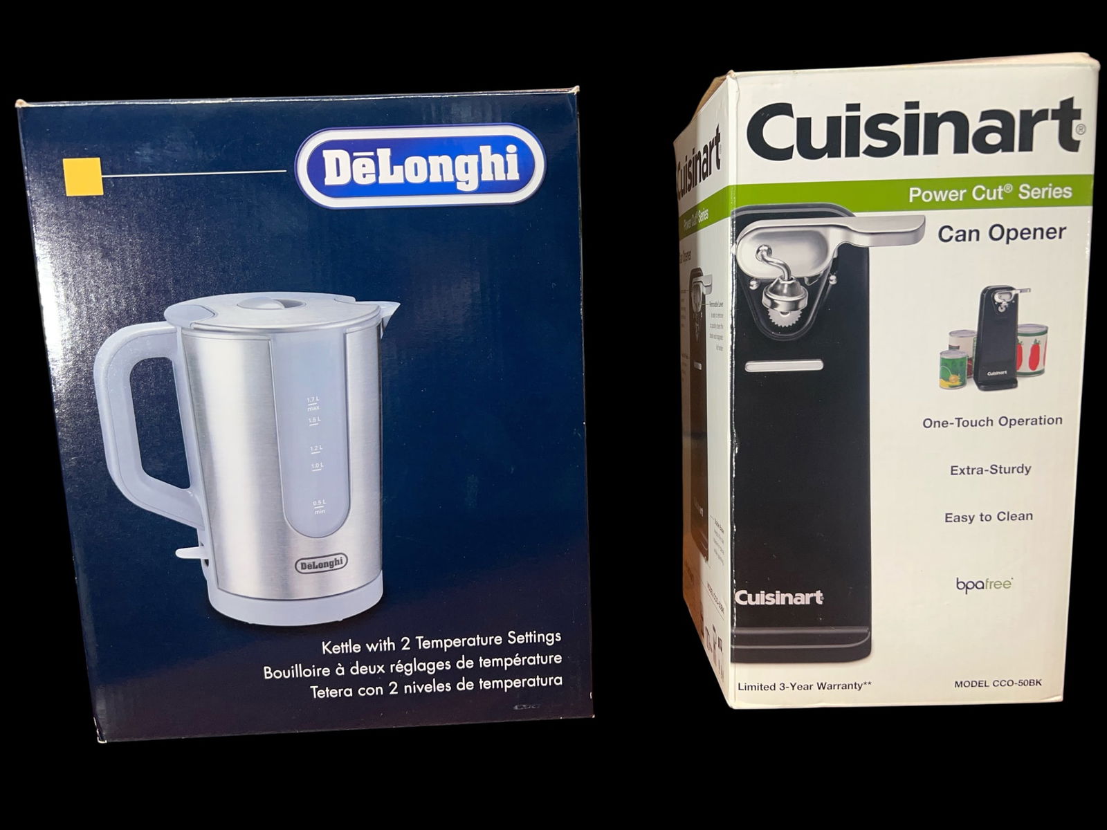 Two Kitchen Appliances: De'Longhi Electric Kettle with Temperature Settings and Cuisinart Power Cut  (1 of 6)