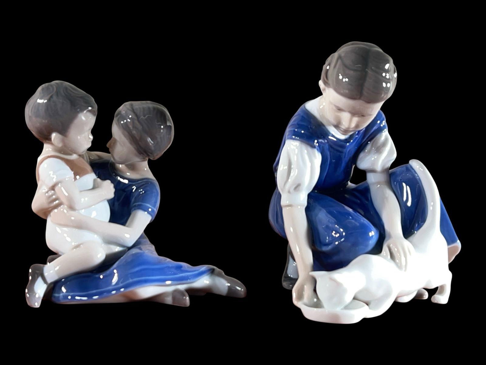 Pair Bing & Grondahl Danish Porcelain Children Figurines, 6" (1 of 7)