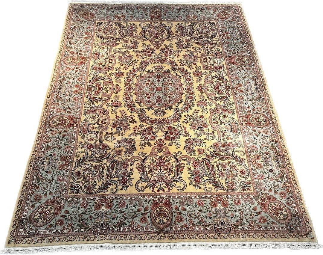 $13,820 Luxury Tabriz-Style Wool & Silk Rug 9'0" x 12'0" (1 of 5)