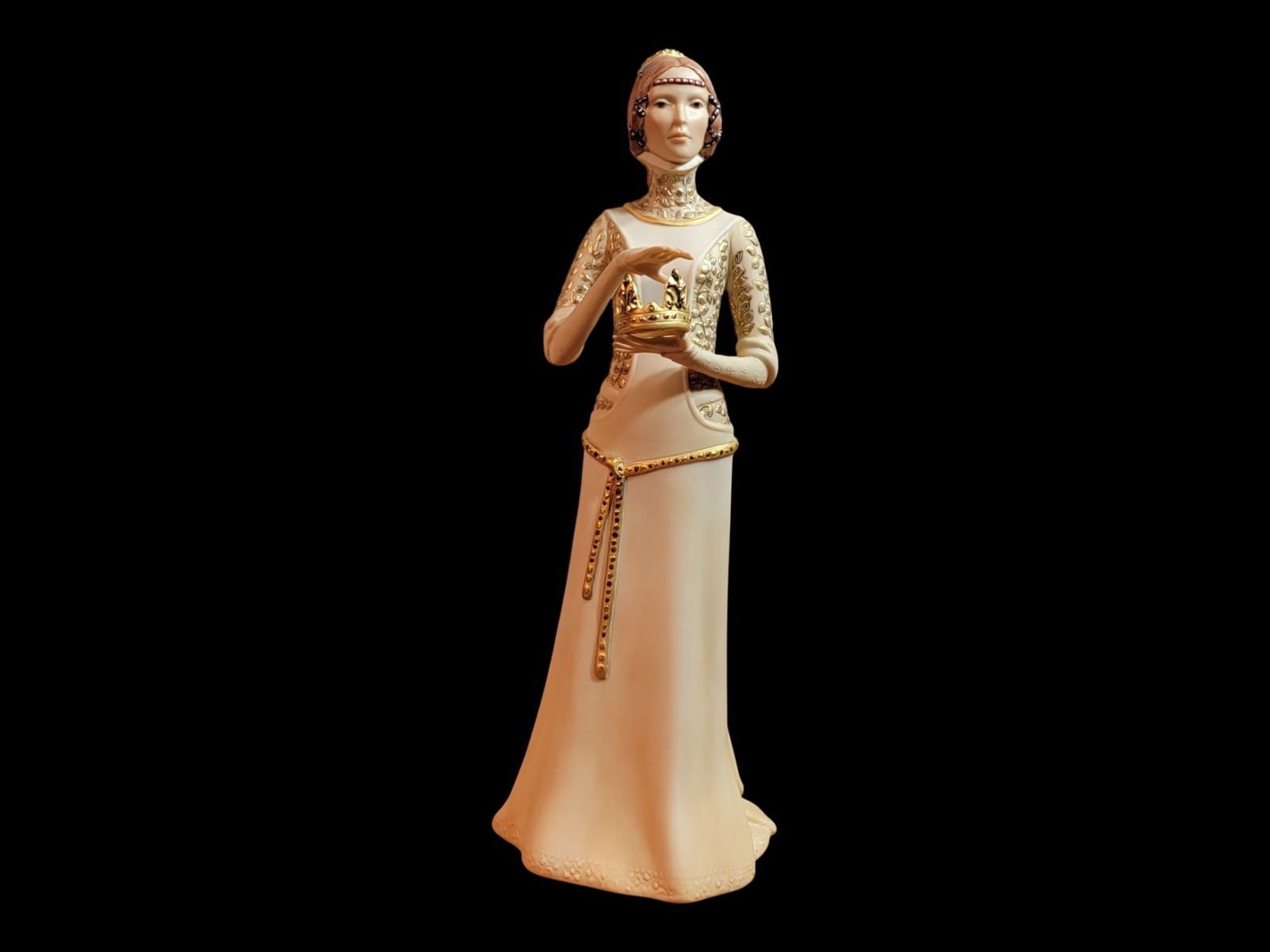 Cybis Porcelain Figure of a Medieval Lady Holding a Crown, Signed and Numbered, 13" H (1 of 5)