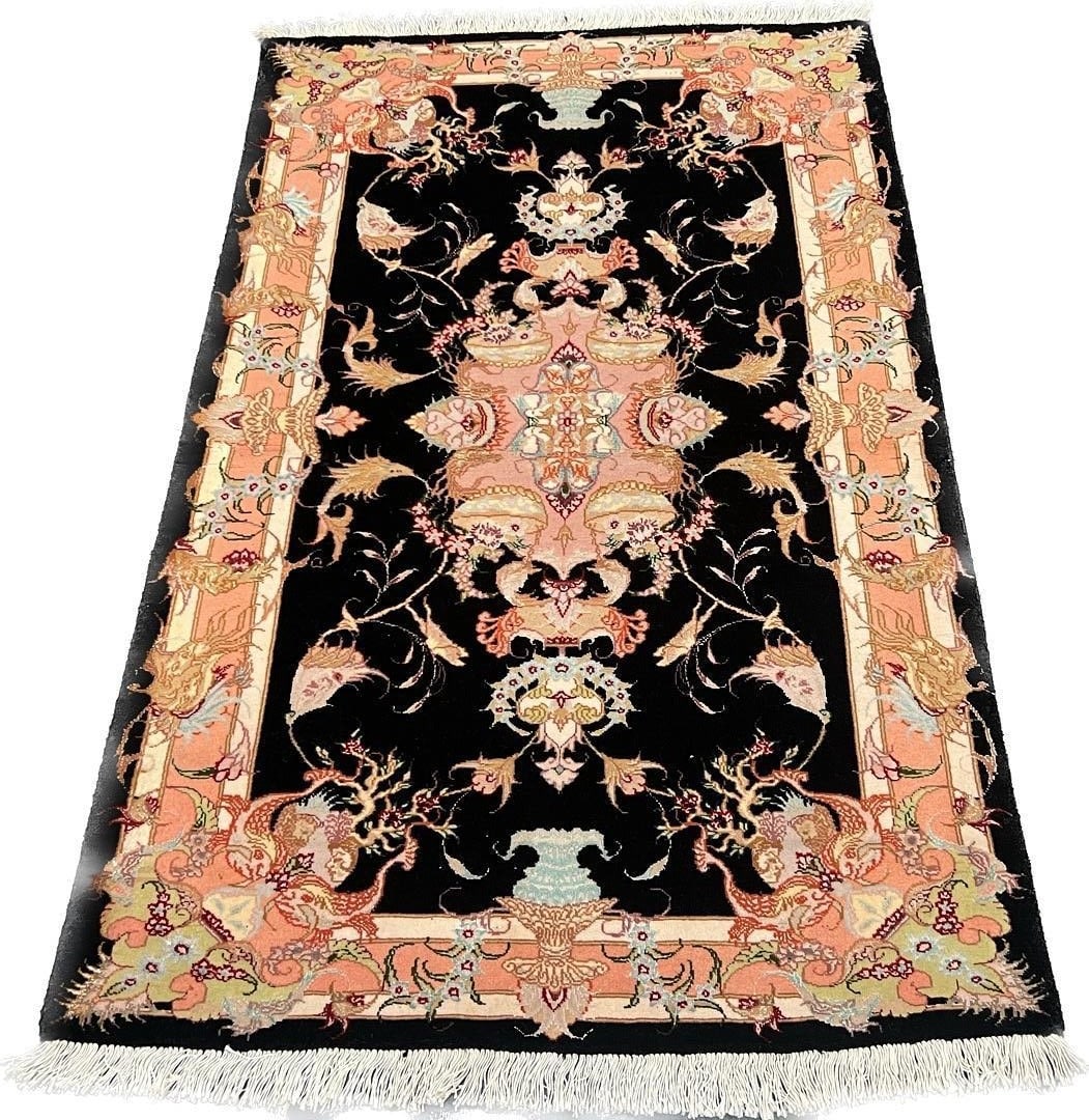 $4,500+ Persian Tabriz Wool & Silk Rug, 2'7" x 4'1" (1 of 4)