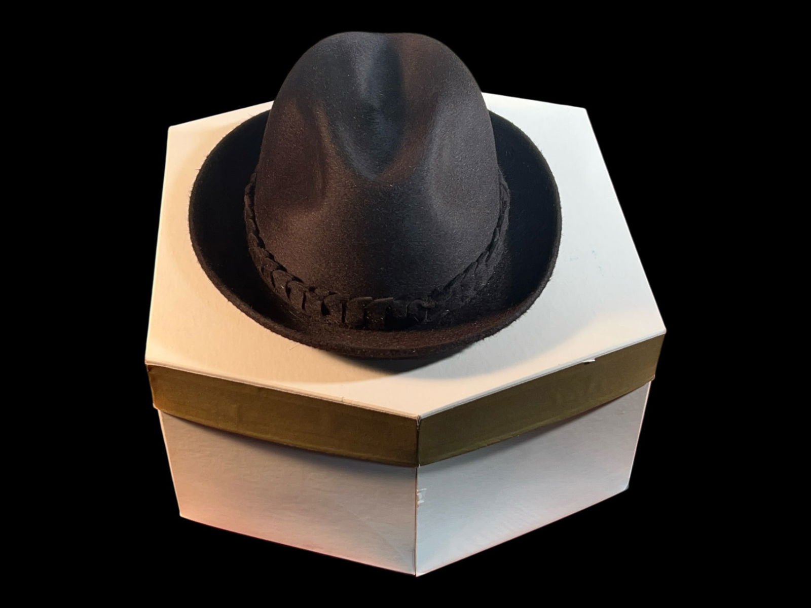 Borsalino "Qualite Superiore" Fur-Felt Fedora, Alessandria (Italy), with Original Hat Box (1 of 11)