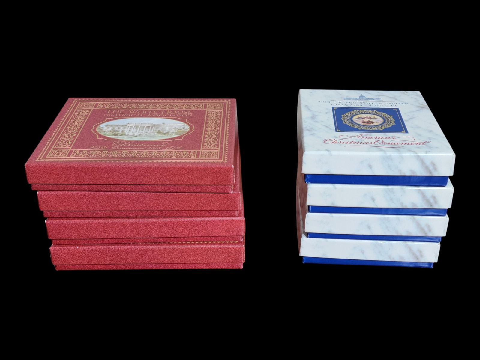 Group of Five Official Commemorative Holiday Ornaments, White House Historical Association & United  (1 of 9)